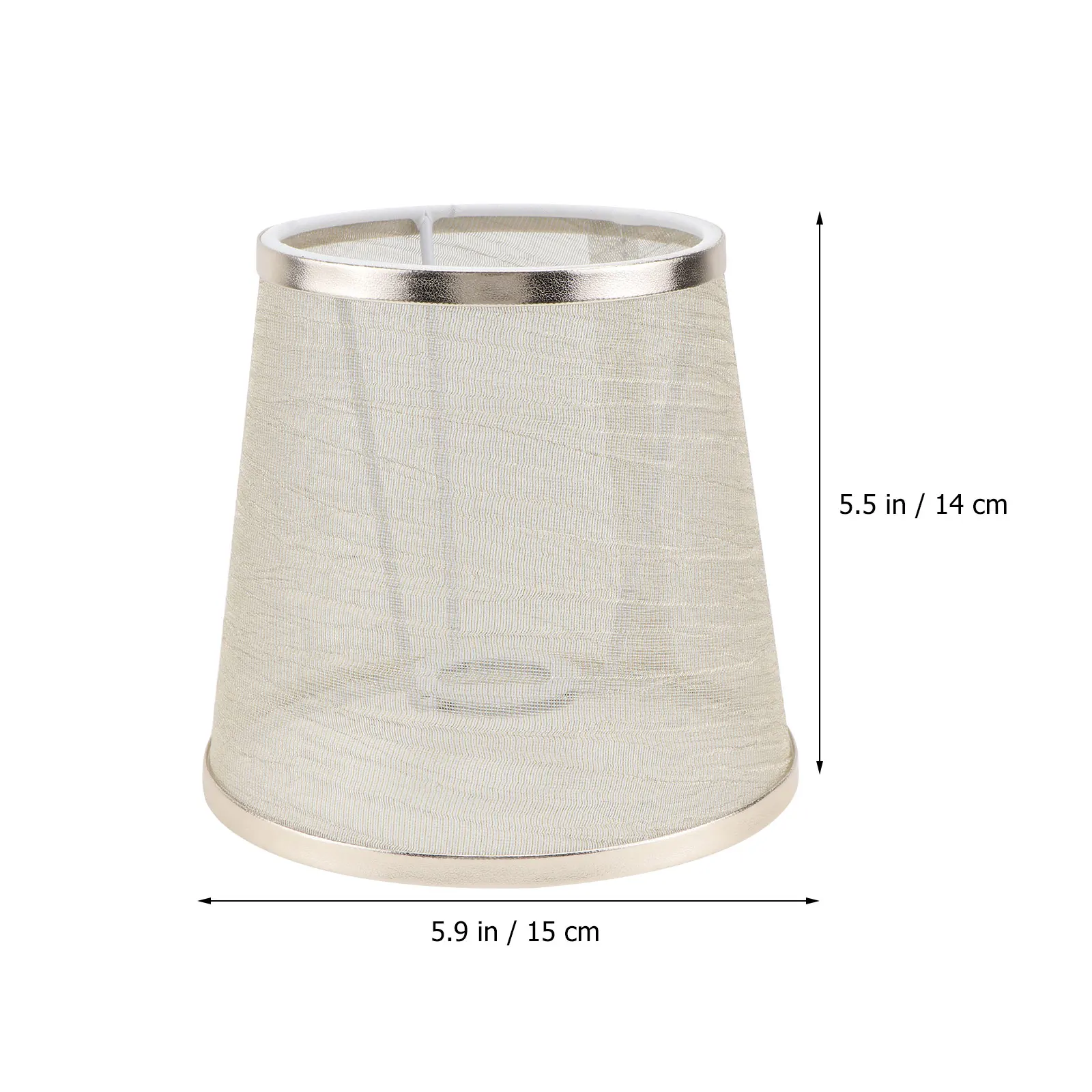 

Transparent Lampshade Gold Silver E27 Cloth Ch Cover Decorative Protective Shade Kitchen Living Room Retro Style