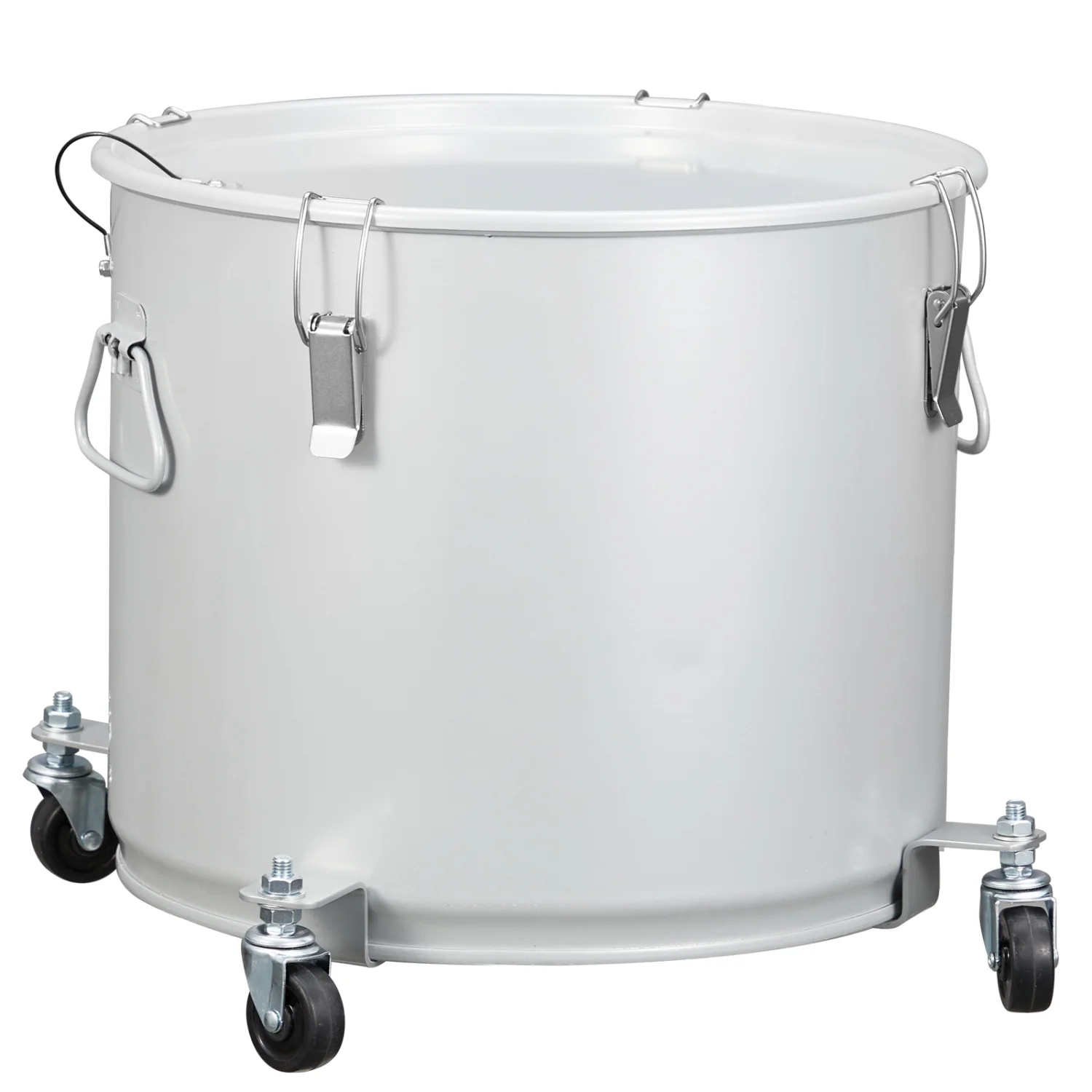 

Fryer Grease Bucket 10 Gallon, Coated Carbon Steel Oil Disposal Caddy with Lock Clip & Caster Base,Fryer Oil Transport Container