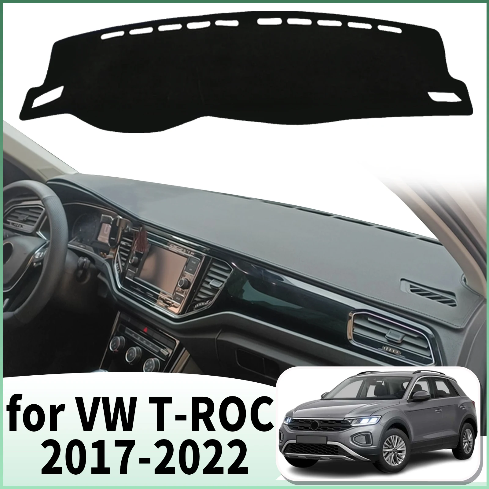 

fit for VW T-ROC 2017 2018 2019-2022 TROC T ROC Dashmat Car Accessories Dashboard Cover Pad DashMat Sunshade Protective Carpet