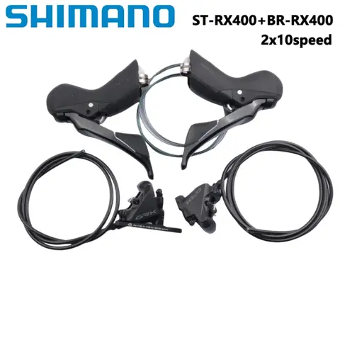 Shimano GRX RX400 Shifter Right Left 2x10s Speed ST-RX400+BR-RX400 Hydraulic Disc Brake Caliper RX400 One Pair Road Bike Shift