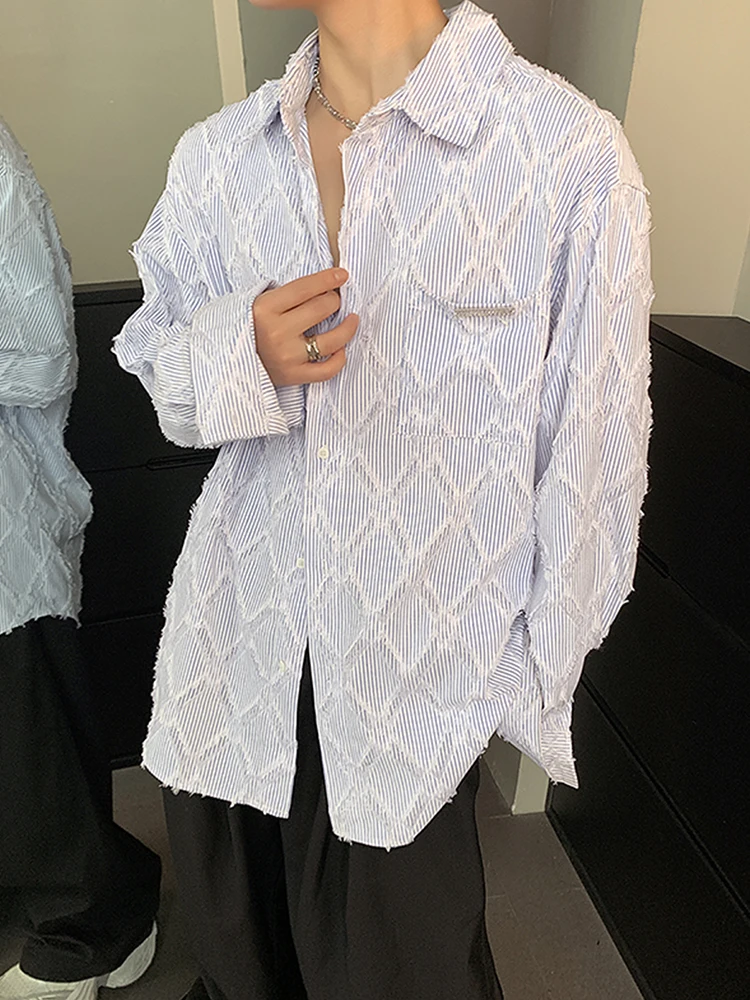 

Cleanfit Blue Long Sve Floing irt ex Design Sensation Высококачественная хлопковая подставка на пуговицах с бахромой Fit irt