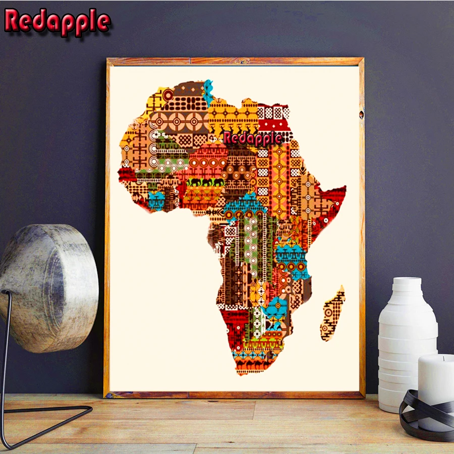 

New arrival diy Diamond Painting Africa Map pattern Full Drill mosaic diamond embroidery Rhinestones African Art Handmade Decor