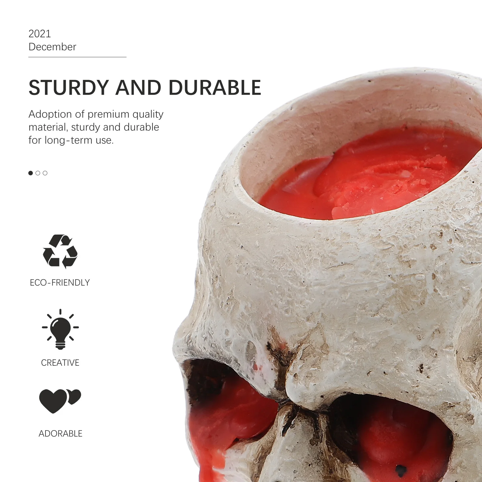 

Shaped Holder Resin Candlestick Halloween Desktop Decor Skull Head Adornment Decorative Candlestick For Partyhaunted