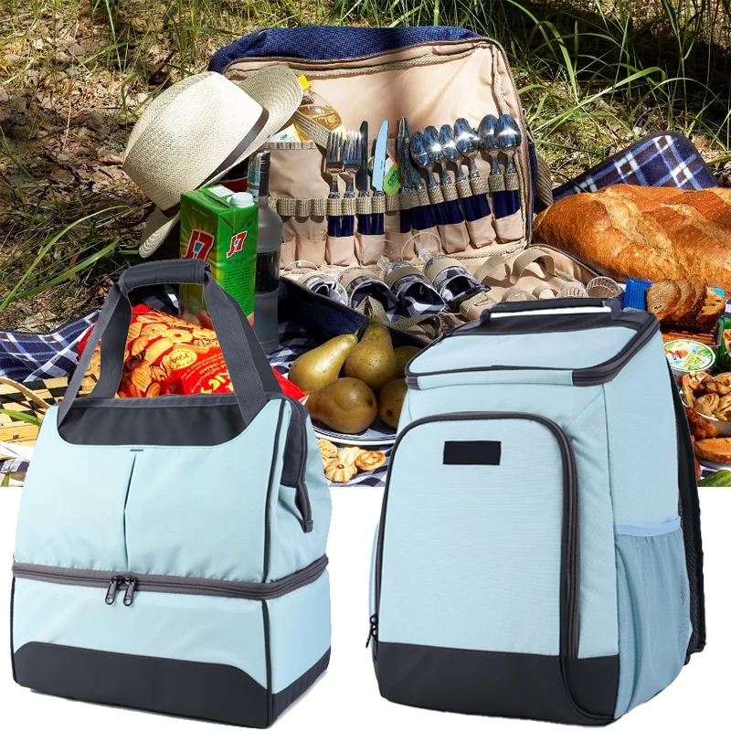 

FANDAO Lightweight Ice Backpack Cooler - 20L Insulated Thermal Bag with Aluminum Foil Waterproof Cold Storage for Outdoor/Hiking