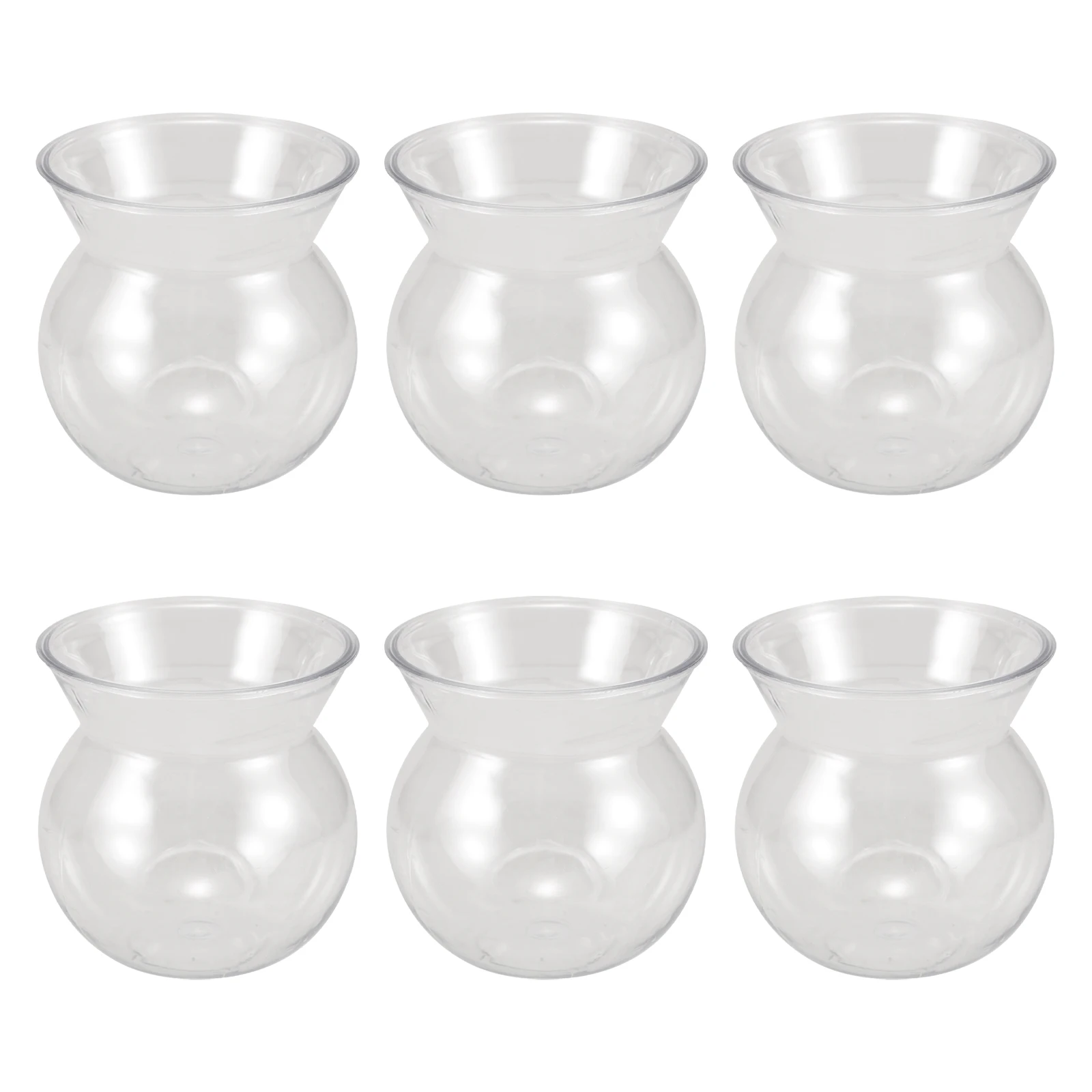 

6 Pcs Transparent Flower Pot Pots Mini Container Small Potted Plants The Pet Child