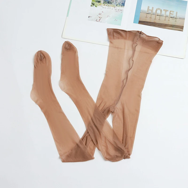 Damen Sexy Glänzende Transparente Strumpfhose mit Hoher Taille, Elastische Ölglanz-Strumpfhose, Ultradünner Durchsichtiger Strumpf