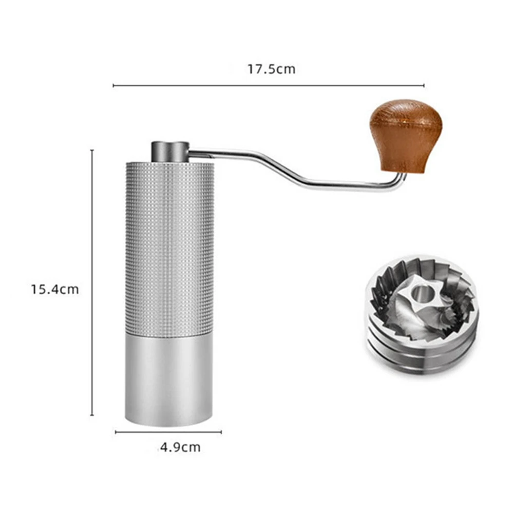 ABLN-molinillo de café Manual, rebaba de núcleo de acero ajustable a mano para cocina, herramienta de fresado de café Espresso portátil