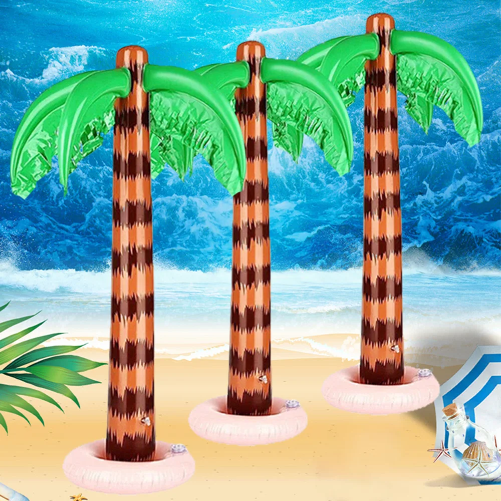 شجرة جوز الهند القابلة للنفخ للزينة الخارجية ، نبات أخضر ، حمام سباحة للفناء ، دعامة ، 95 صولجان