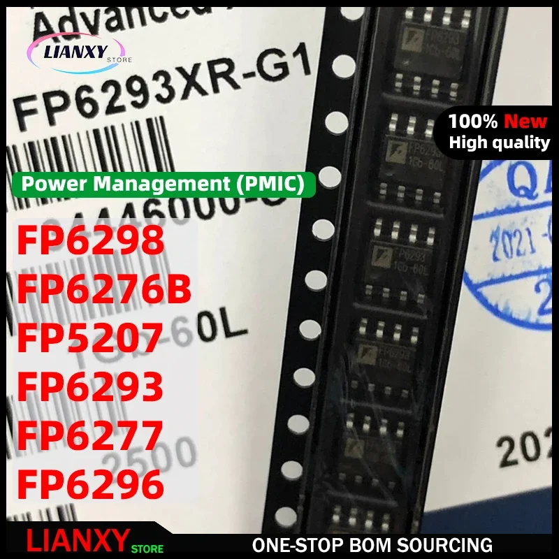 5pcs SOP-8 FP5207 FP6277 FP6293 FP6296 FP6298 FP6276B XR-G1 FP6276BXR-G1 FP7208AXR-G1 Power chip New&Original