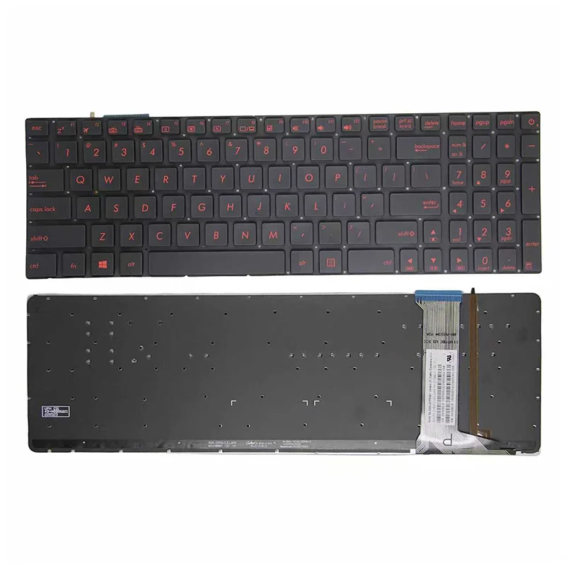 US Backlight Backlit Keyboard For Asus N551/552 G58 G771 GL552/551 ZX50J FX-PLUS PRO6700