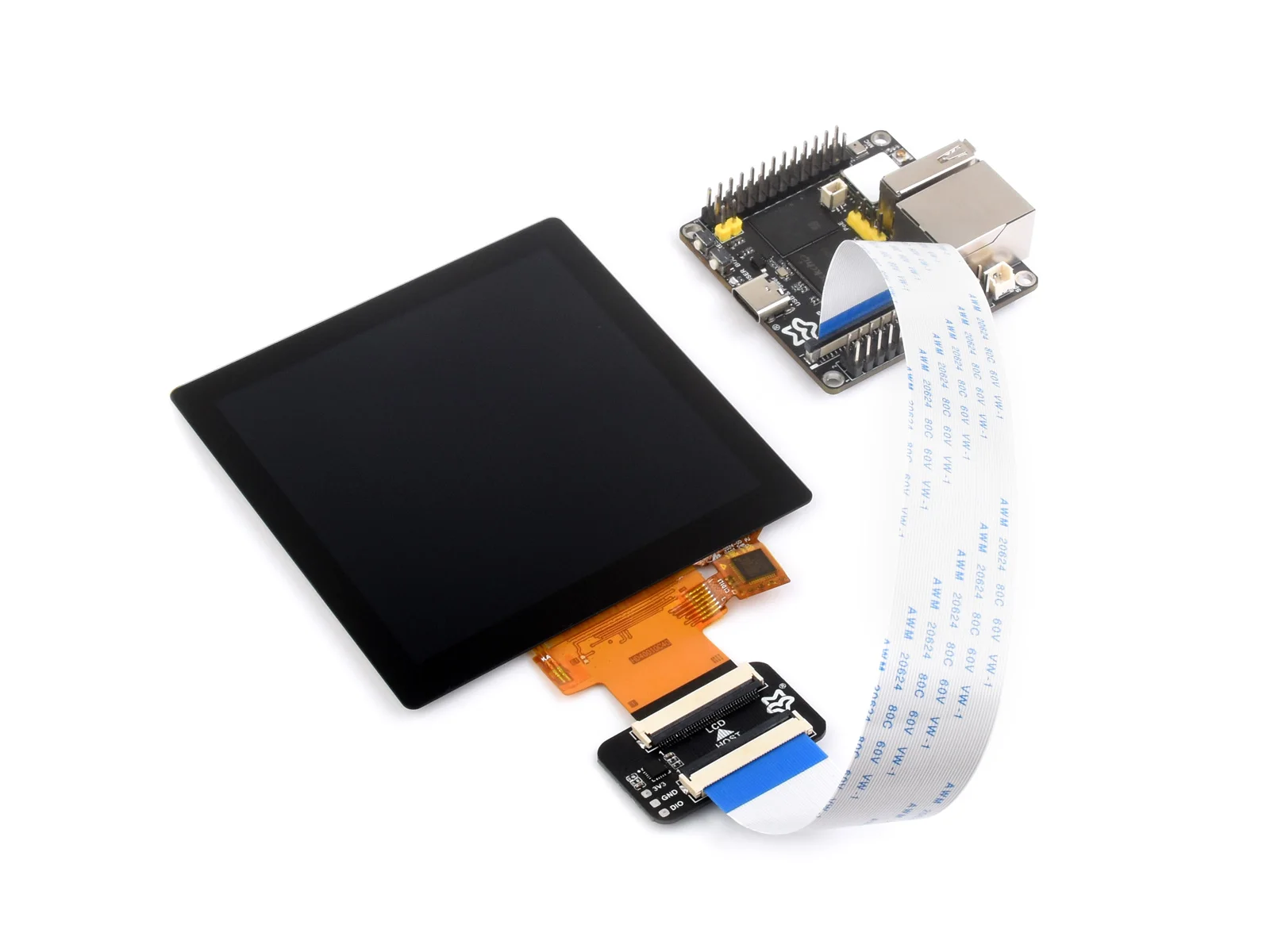 Imagem -03 - Luckfox-tela de Toque Capacitivo Ips Compatível com Placa de Desenvolvimento Luckfox Pico Ultra 480x480 Rgb 4