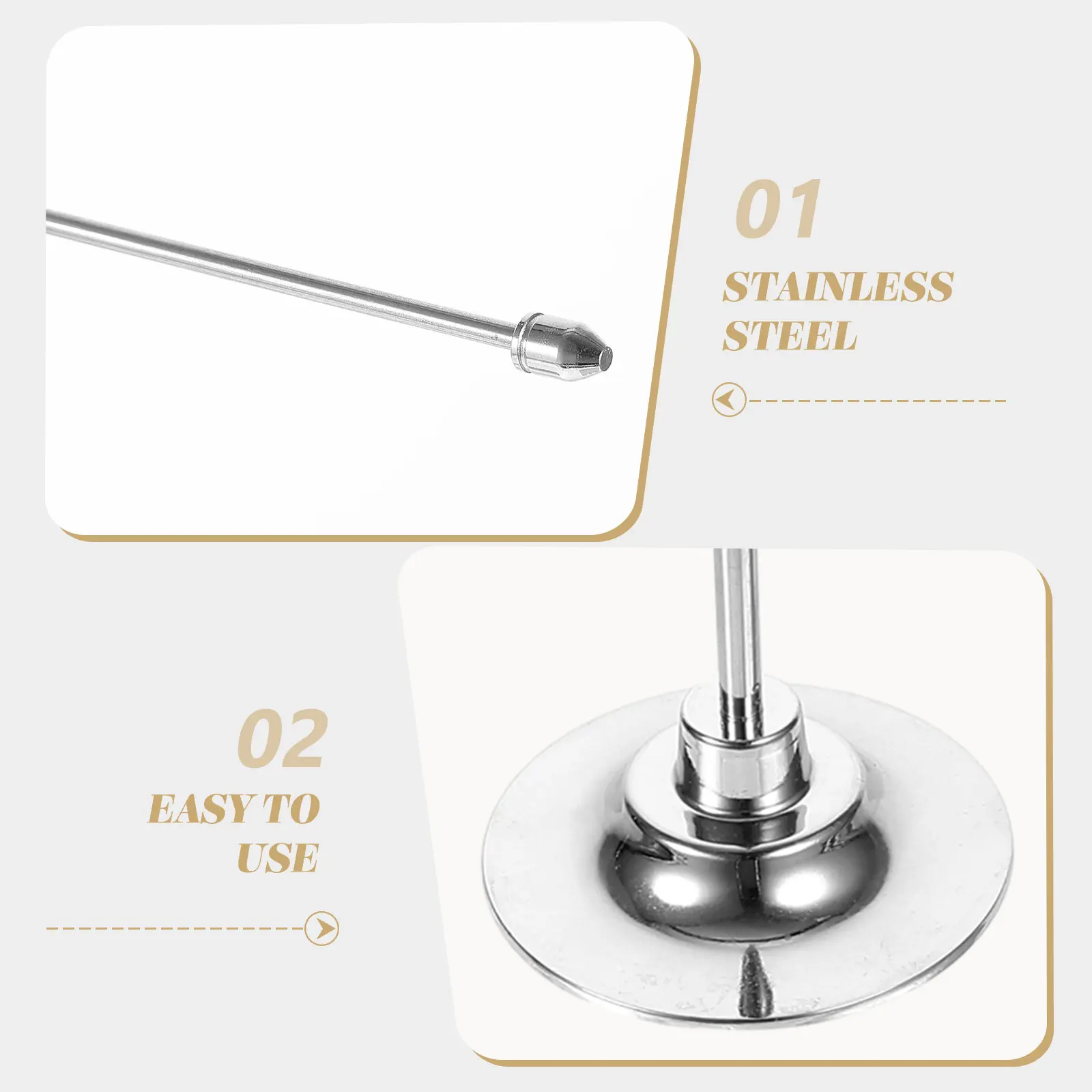Desktop Flagpole Metal Table Flagpole Sturdy Household Flag Base Compact Wear-Resistant Stainless Steel Indoor Flag Stand Office