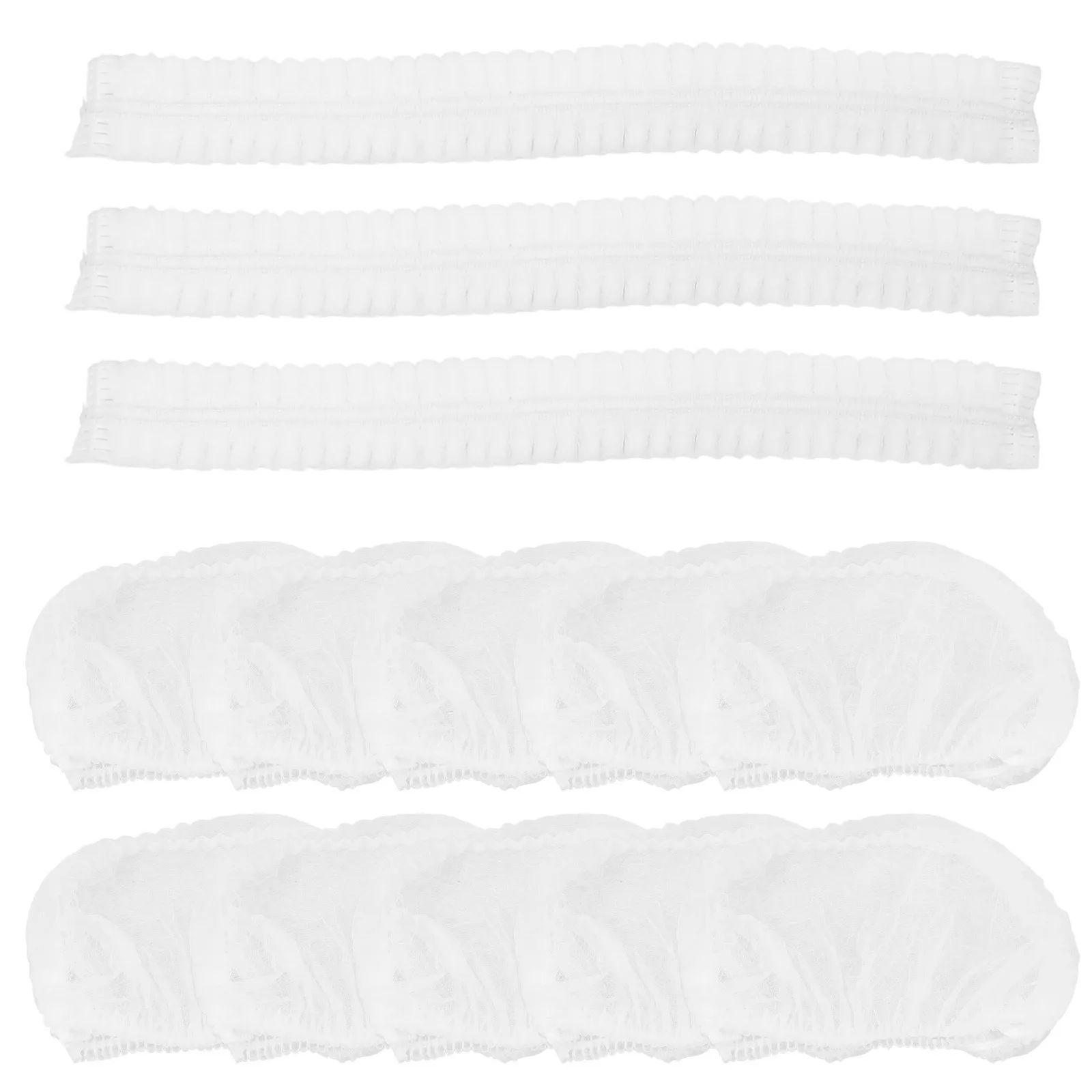 100 قطعة من شبكات الشعر غير المنسوجة للاستعمال مرة واحدة، قبعات شبكية لخدمة الطعام، شبكة شعر واقية قابلة للتنفس، خفيفة الوزن ومريحة