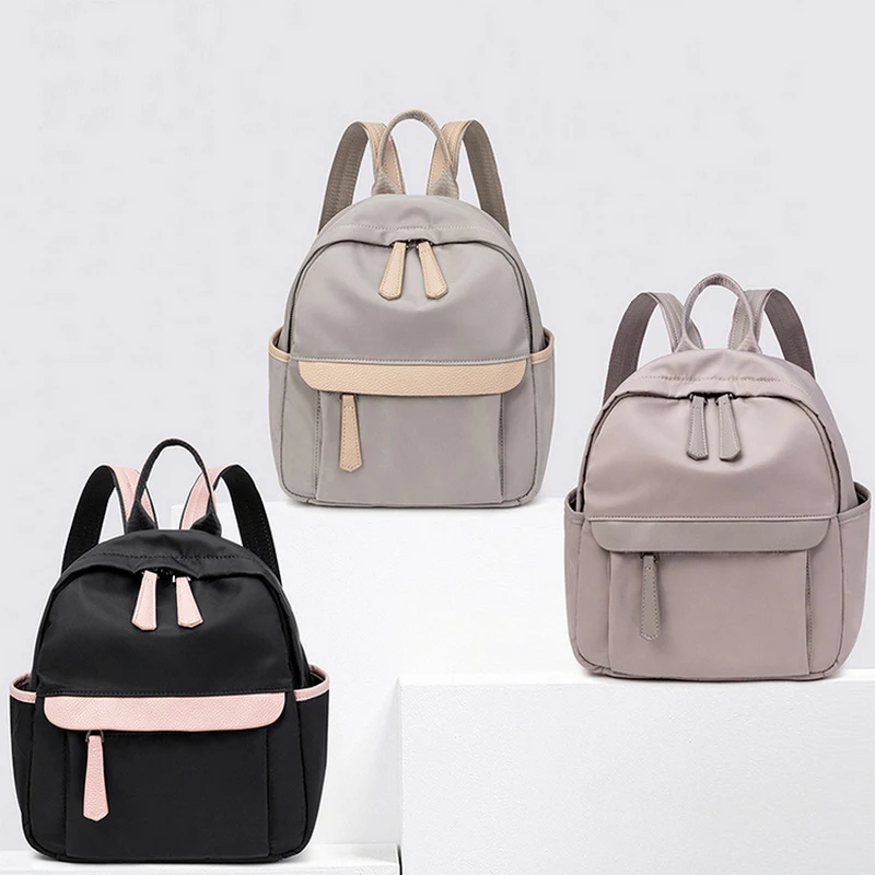 

Cute Backpack for Women Small Outdoor Travel Bags 2024 New Preppy Style sacs Waterproof Canvas Bookbag Mini School Bag for Girls