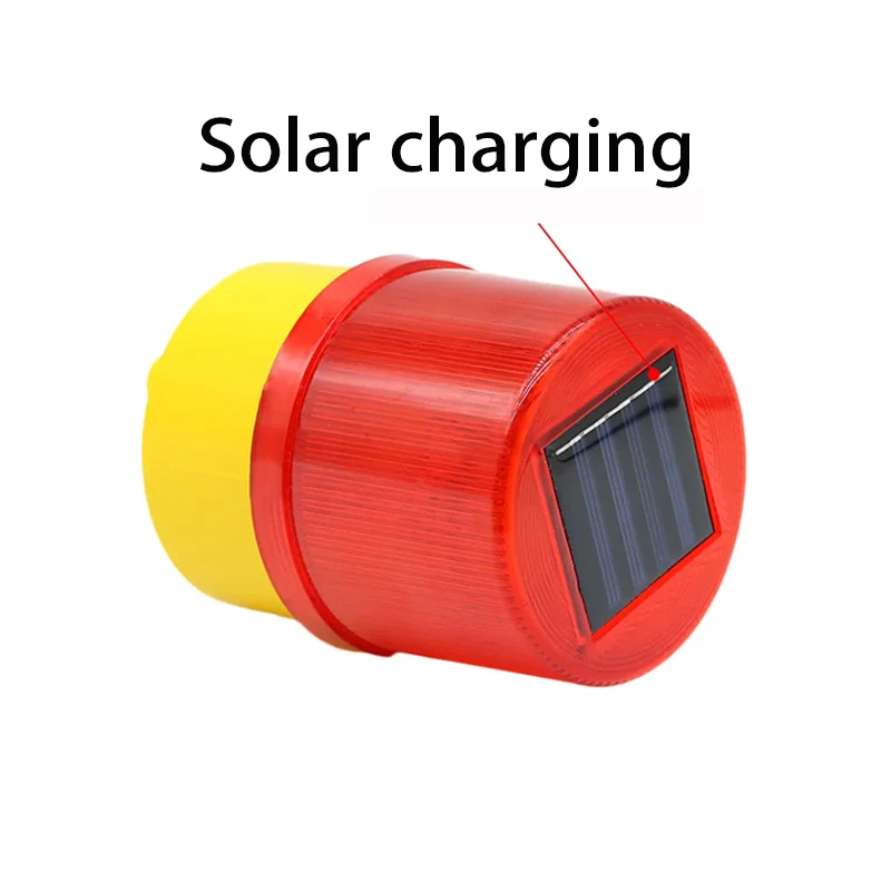 Spia solare a LED: faro lampeggiante luminoso e impermeabile per la sicurezza stradale, lavori notturni, costruzioni all'aperto, emergenza