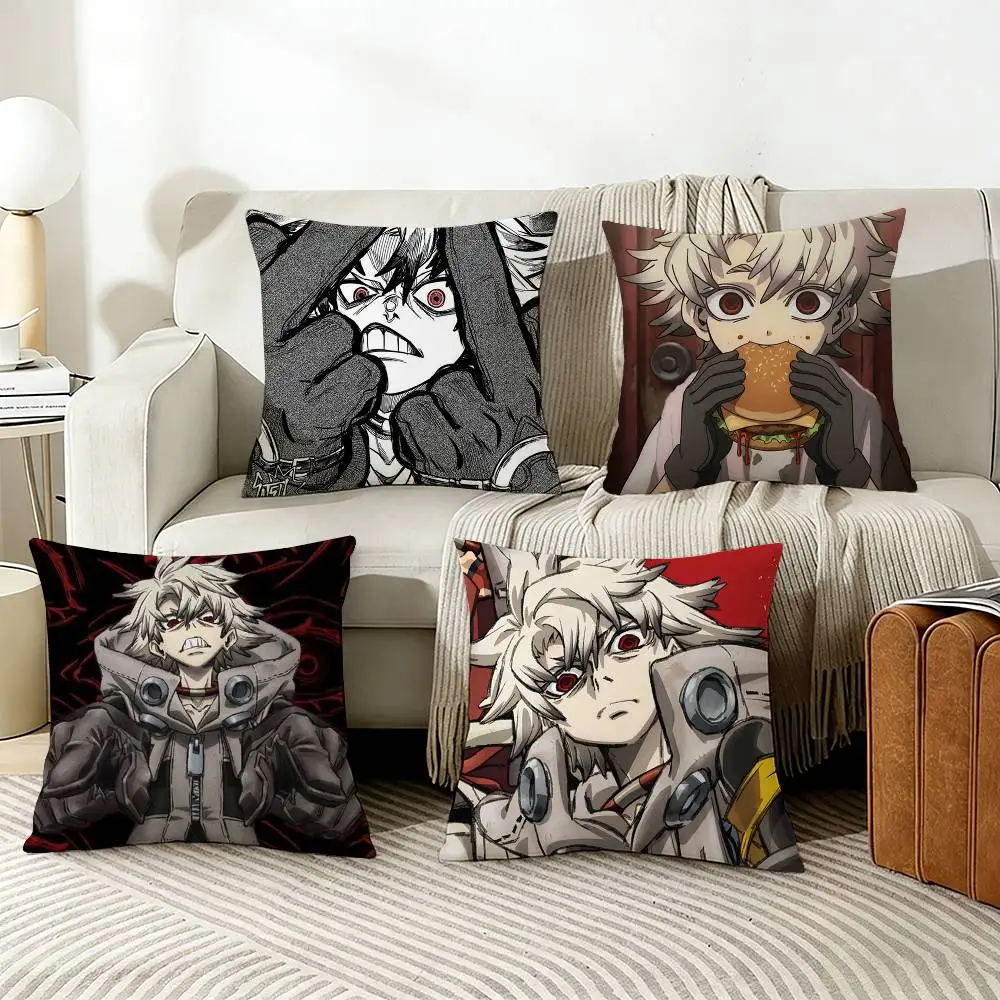 

Anime G-Gachiakuta Rudo Pillow Case Living Room Sofa Cushion Cover Suitable For Home Bedroom Room Decoration
