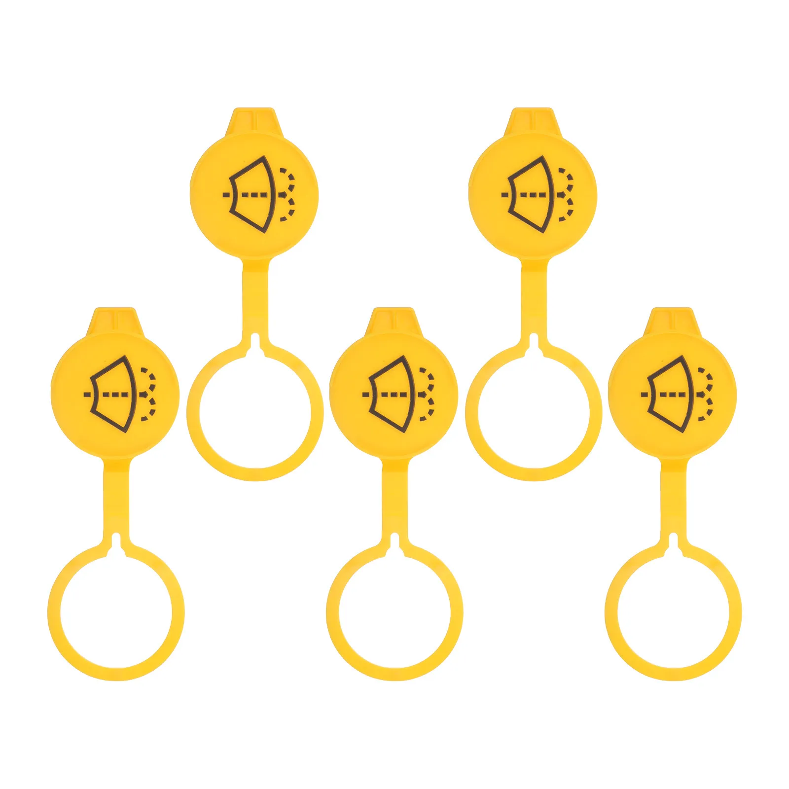 

5Pcs Windshield Washer Fluid Reservoir Cap Universal Car Washer Bottle Cap Replacement Leak Proof Weather Resistant Quick Open