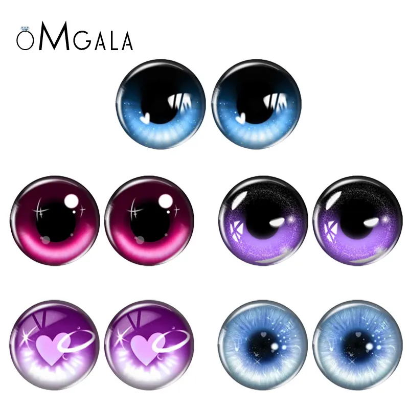 5 Pairs/lot Eyes Chips Suitable for Blythe Doll 10pcs 12mm/18mm/20mm/25mm Round cabochon flat back Making findings Jewelry