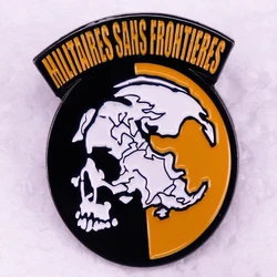 Metal Gears Game Enamel Pin Militaires Sans Frontieres Skull Badge Brooch Jewelry Backpack Decorate