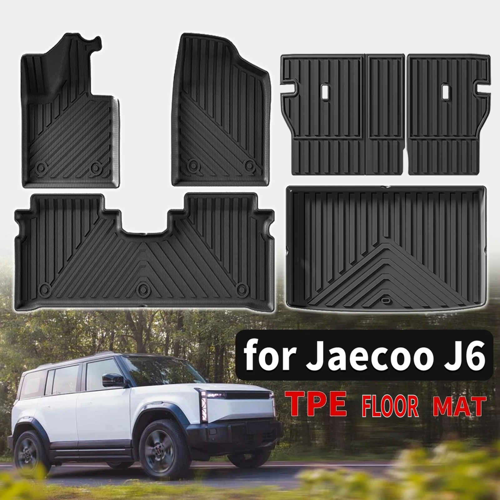 

for Chery iCAR 03 Jaecoo J6 2024 2025 2026 Custom TPE Mats Full Set Eco-Friendly Waterproof All-Weather Floor Liners Accessories