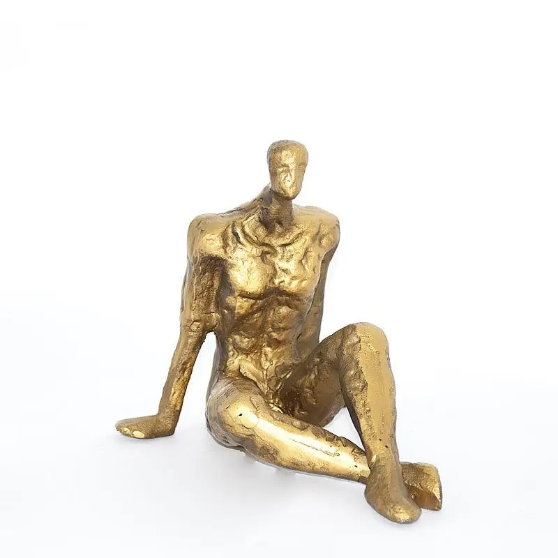 Abstract Artwork Metal Figures Statue Cast Iron Crafts Desk Decoration Ornaments Character Sculpture Room Aesthetics Furnishings