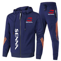 Ayrton Senna Men Hoodie Pant Sets Spring Autumn Casual Male Zipper Sweatshirt Pants Suit 2024 New Fashion Sport Coat Set