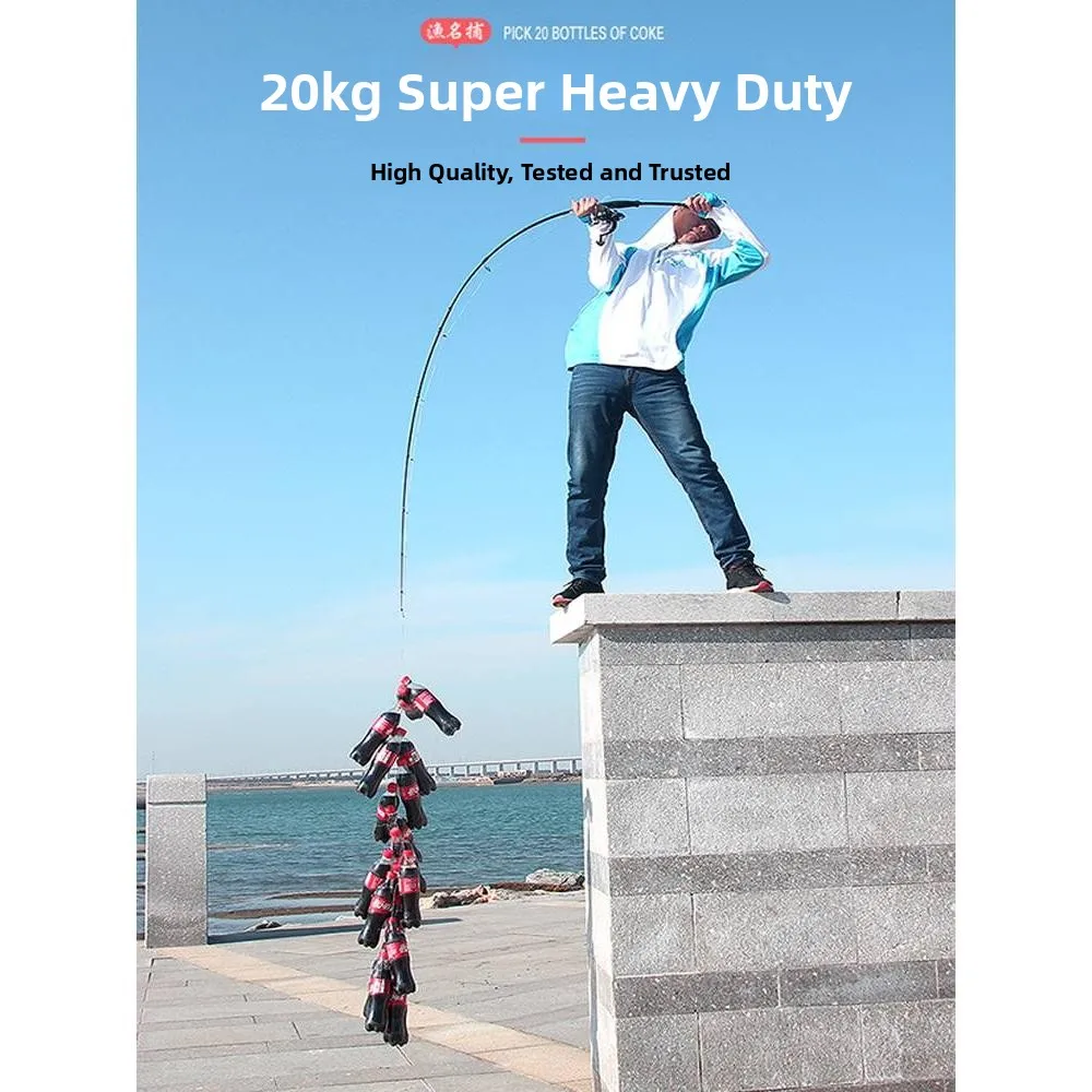 طقم صنارة صيد من ألياف الكربون 3 متر H/MH بمقبض بندقي، لصيد الأسماك في البحر، للرمي لمسافات طويلة، خفيف الوزن، بطرف مزدوج ومق... #5