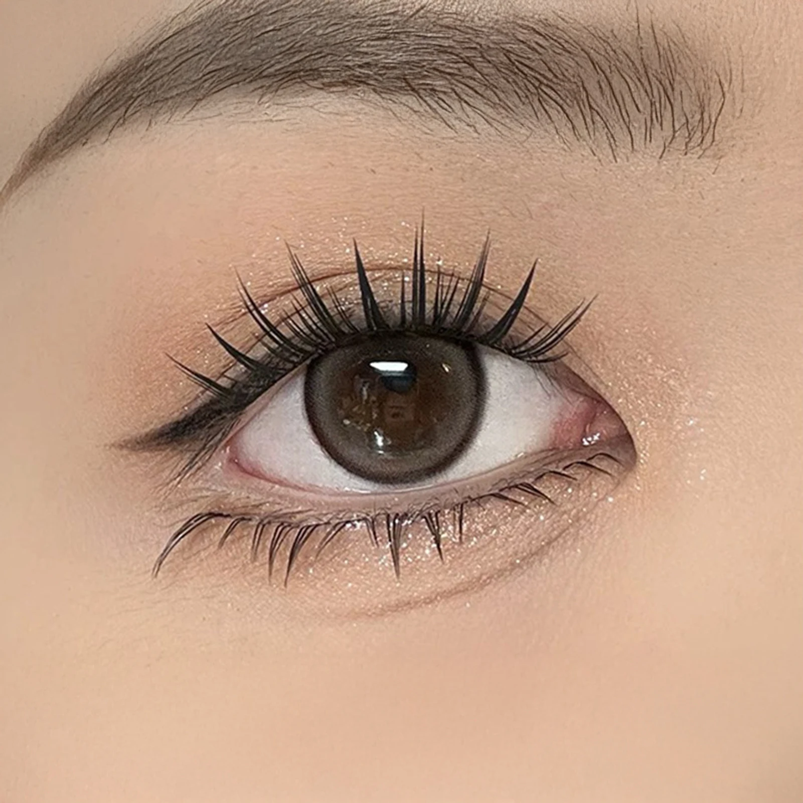 6 Rows Natural Wispy Pre-glued False Eyelashes Clusters Lightweight Thin Band Lashes Extension Makeup Tools Enlarge Your Eyes