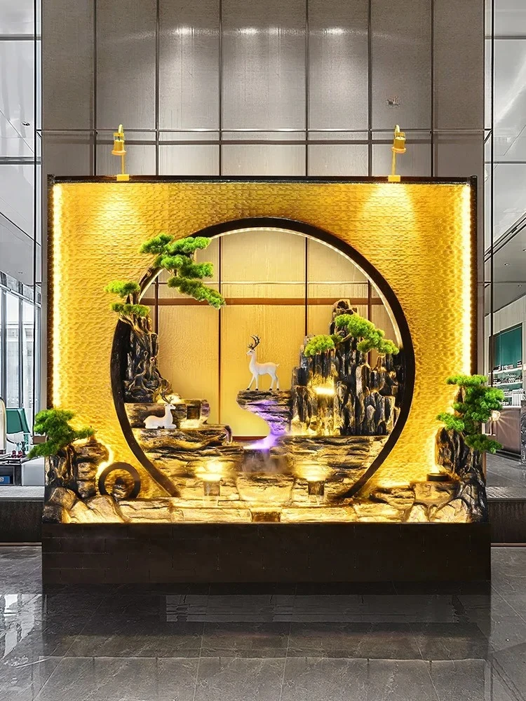 

Water Curtain Wall Water Screen Hallway Office Outdoor Courtyard Rockery Fountain Landscape Furnishing Articles