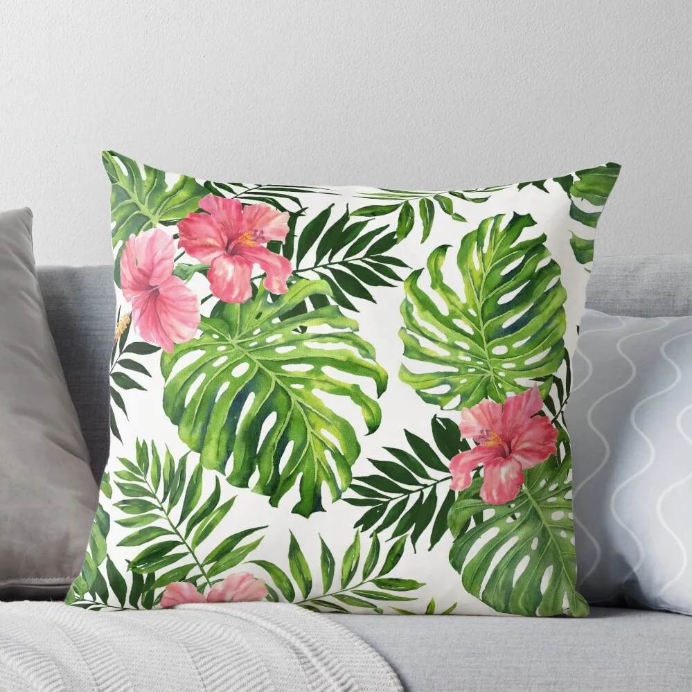 

Tropical hibiscus Throw Pillow Pillowcases Bed Cushions Decorative Cushion Cover christmas decorations 2024 autumn pillowcase