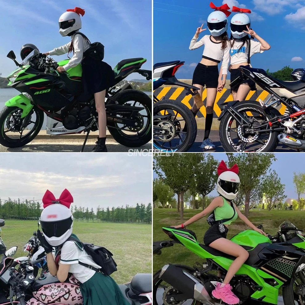 Motorcycle Helmet Butterfly Knot Decoration Motocross Riding Helmet Decor Helmet Sticker Accessories Styling For Women Cosplay