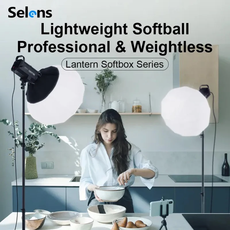 Selens 65cm Collapsible Sphere Quick-Install Softbox Paper Lantern Ball Shape Globe Diffuser photography Accessories софтбокс