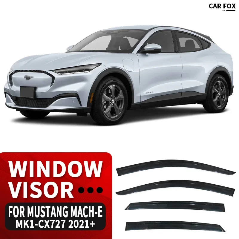 For FORD Mustang Mach-E 2021+ Car Window Visor Awning Shelters Windshield Side Window Rain Sun Shade Auto Accessories
