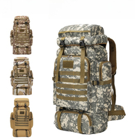 80L Large Capacity Waterproof Casual Tactical Backpack for Men and Women, Outdoor Sports Hiking Backpack, Travel Shoulder Bag