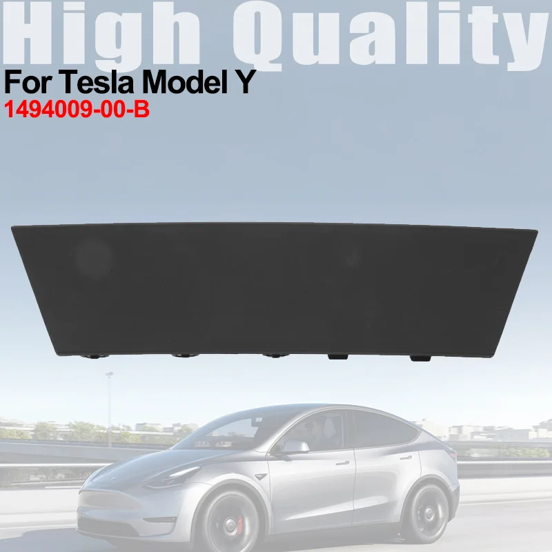 NEW Car Rear Bumper Tow Hitch Cover Easy Installation ABS Towing Hook Cover Trailer Plate 1494009-00-B Black for Tesla Model Y