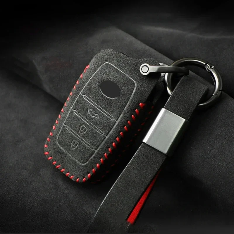 

Suede For Toyota Camry Asian Dragon Corolla Car Accessrioes Key Remote Fob Case Protective Cover All-inclusive Buckle