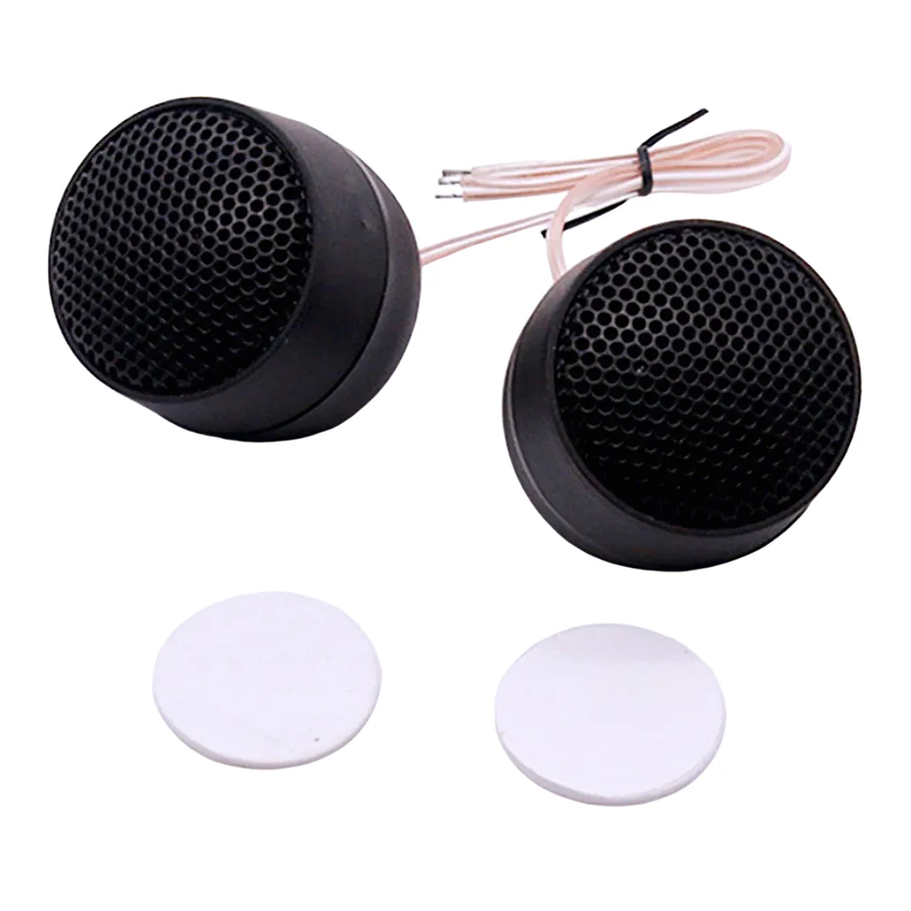 2x Automotive Dome Tweeter Speakers with ABS Material and 18cm Cable for Easy Integration into Car Audio Systems