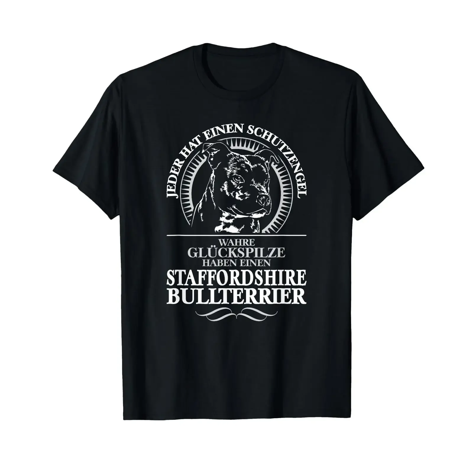Staffordshire Bull Terrier Guardian Angel Dog Saying T Shirt vintage Washed designer clothes fashion Stretched