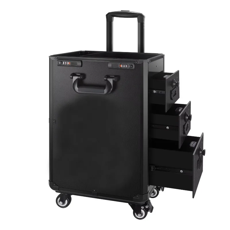 

Large capacity trolley box table arm bracket portable suitcase storage box
