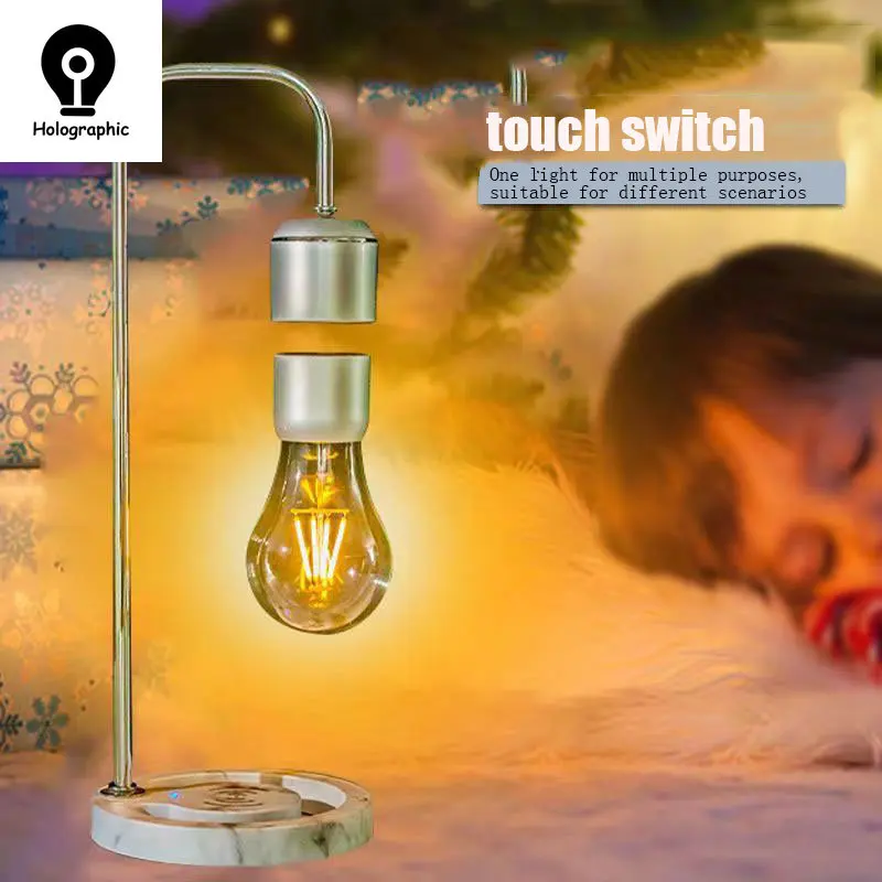 

Magnetic Levitation LED Light Night Wireless Charging LED Night Light Desk Lamps Bulb For Home Decoration Creativity Table Lamp