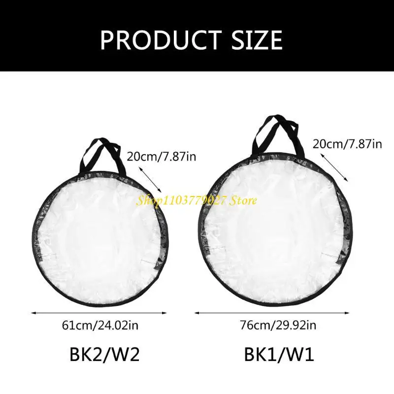 C4DF Christmas Wreath Storage Bag Clear PVC Garlands Container with Sturdy Handles view 6