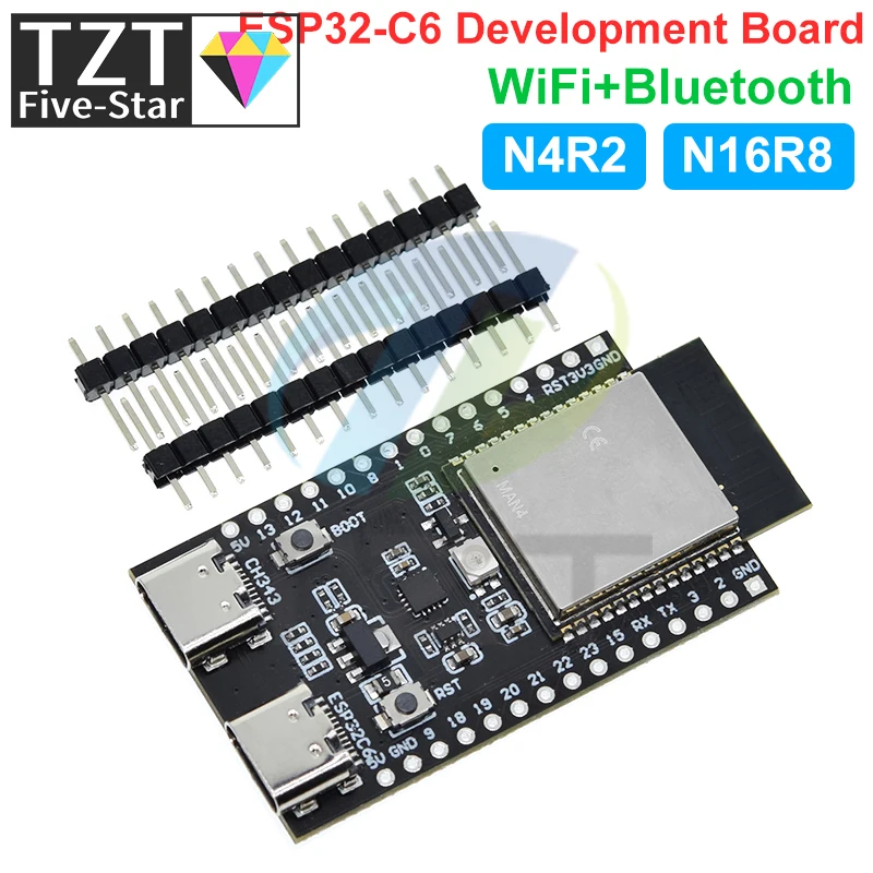 ESP32 / ESP32-C6 WiFi + Bluetooth Internet Of Things Dual Type-C scheda di sviluppo Core Board ESP32-C6-DevKit C N4R2 per Arduino
