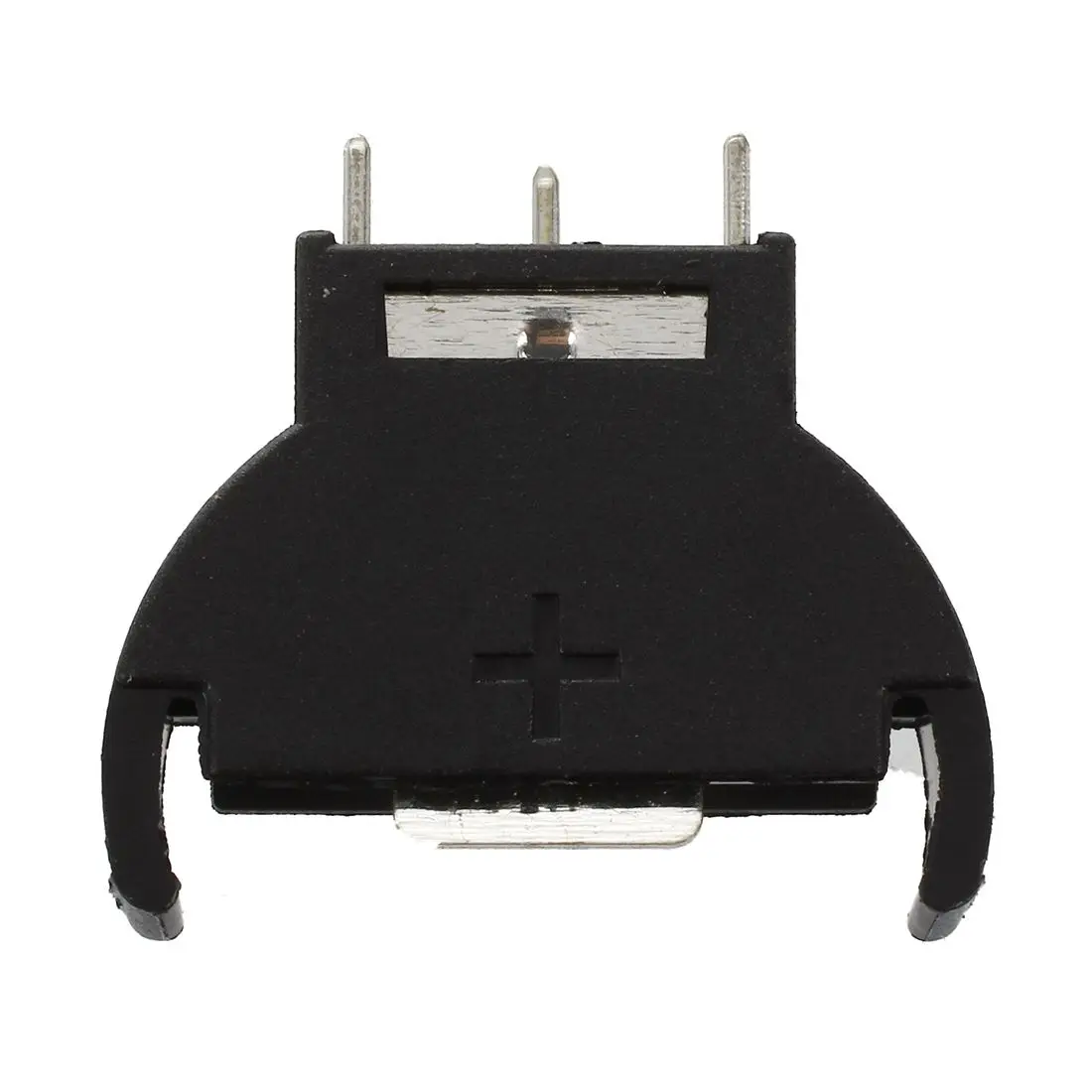 LSJD Supporto per prese per batteria al litio a bottone in plastica nera CR2032 da 5 pezzi