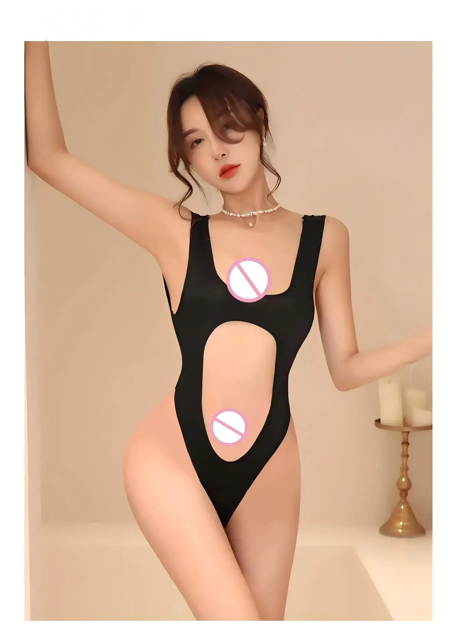 Sexy Open Crotch Jumpsuit High Elastic Backless Erotic Bodysuit Hot Uniform Temptation Serotic Lingerie Sleepwear Exotic Apparel view 4