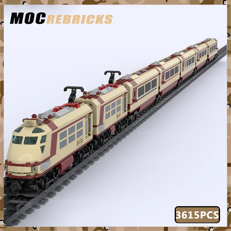 MOC Building Blocks City Express & Pike Spice Train Mini Scale Educational Bricks Creative Series Childrens Christmas Toys Gifts