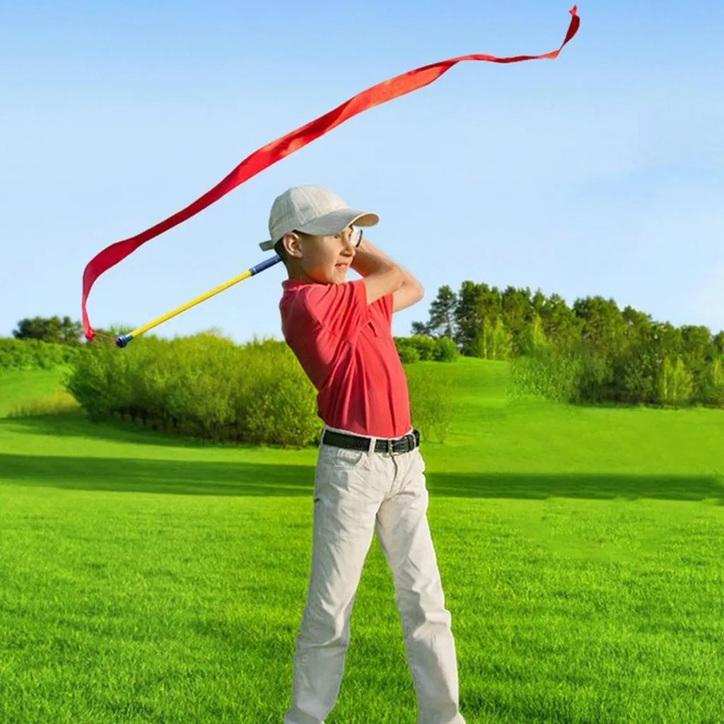 Golf Practitioner Colorful Ribbon Swing Stick Sound Practice Increase Swing Speed Training Club Supplies Golf
