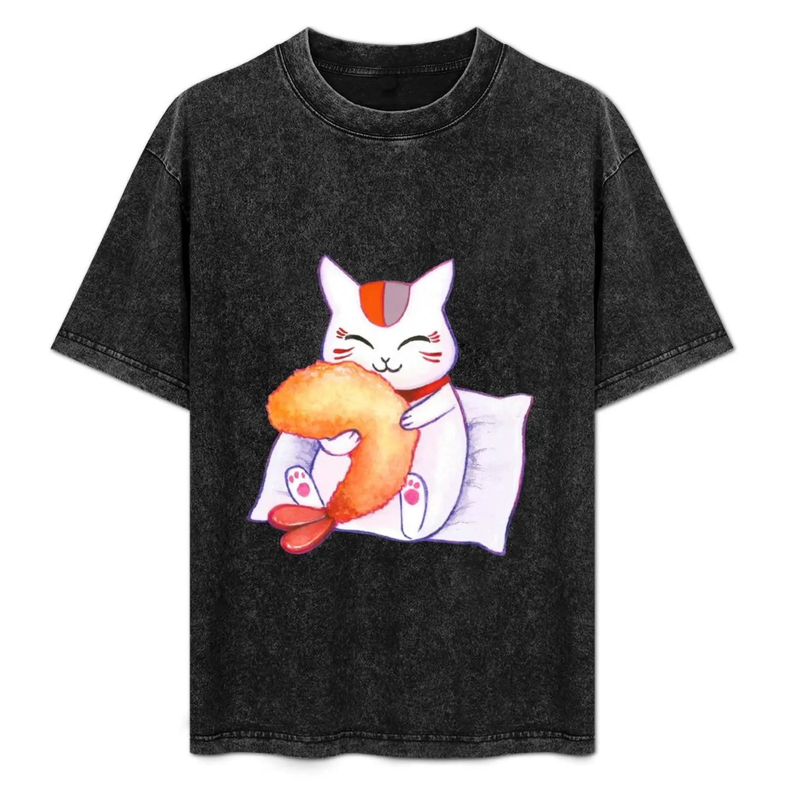 

Nyanko Sensei with tempura prawn T-Shirt Breathable Travel T-Shirt