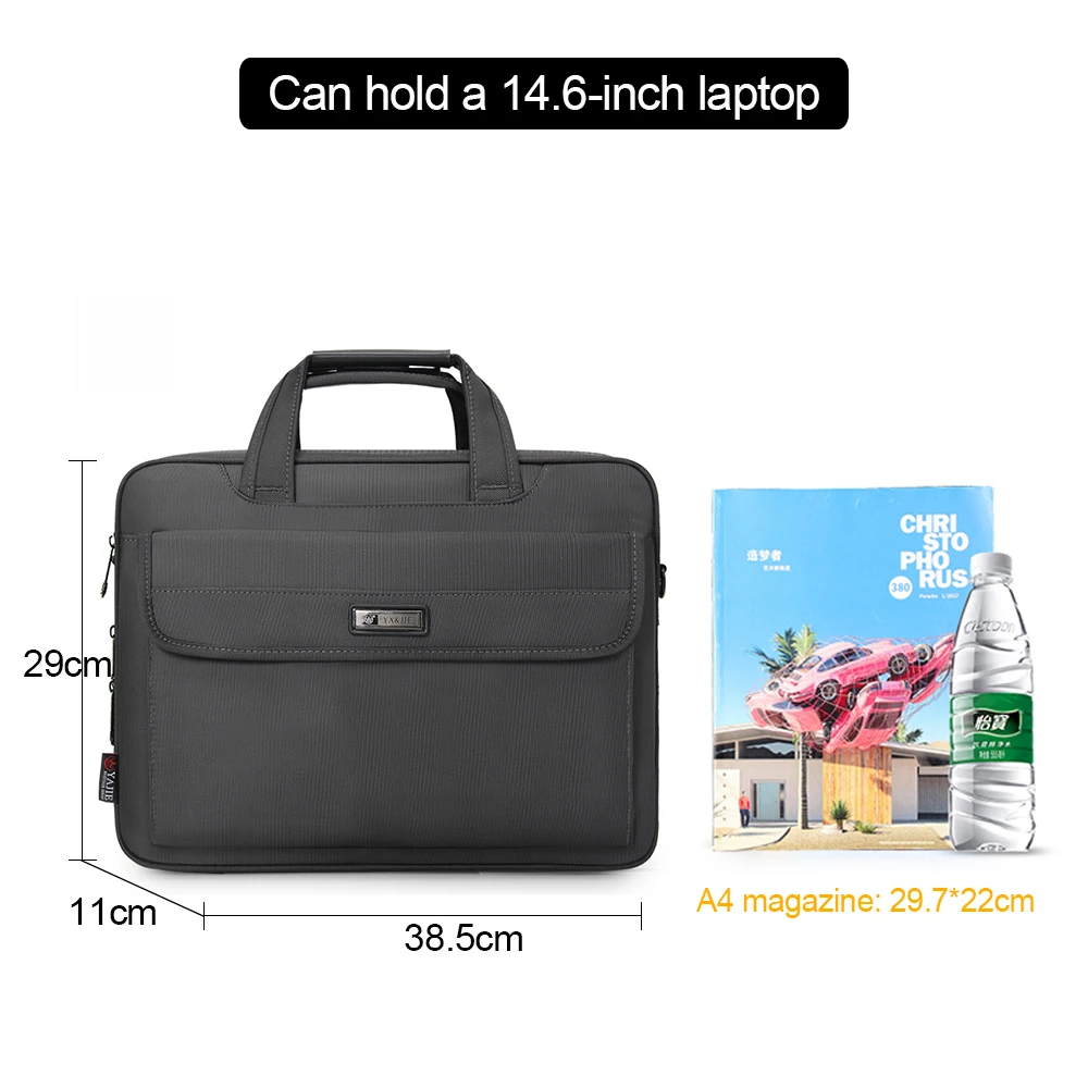 Large capacity briefcase bag Business men 14 inch Laptop Notebook Bag canvas Handbags Shoulder Men\'s Office Bags Oxford Fabric