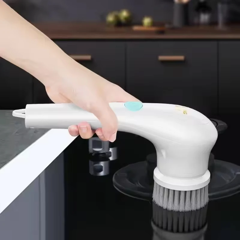 Xiaomi Wireless Clean Brush Multifunctional Electric Brush Cleaner 360 Degree Rotation 5 Replaceable Brush Heads Kitchen Tools