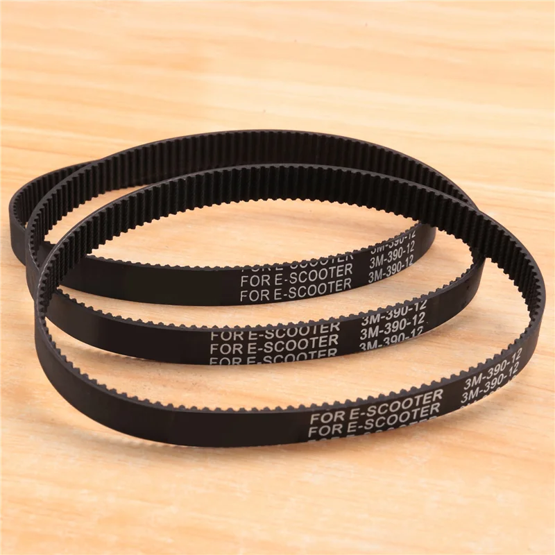 HOES-3Pcs 3M-390-12 محرك حزام دائم سميكة المطاط محرك حزام الملحقات ل دراجة كهربائية E-الدراجة سكوتر دراجة نارية